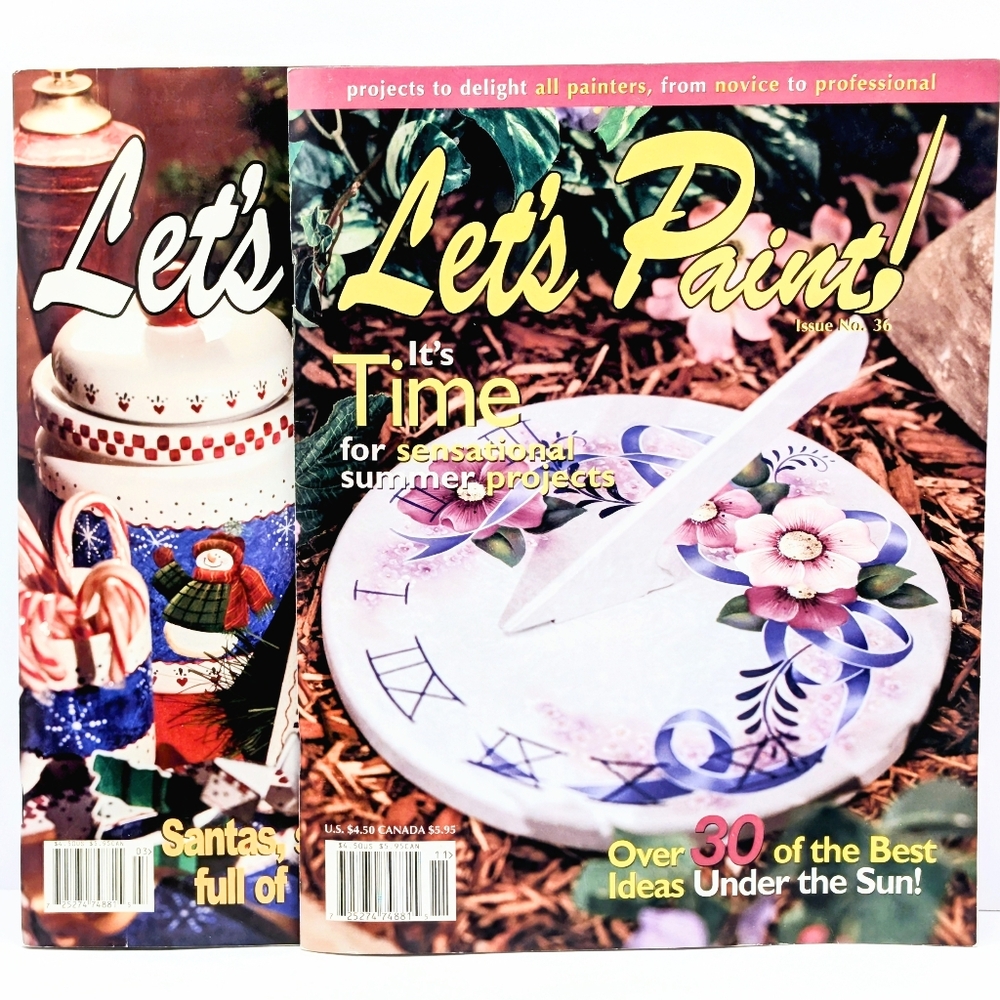 Bundle Let’s Paint Magazine – 2 Issues Decorative Painting Projects Patterns